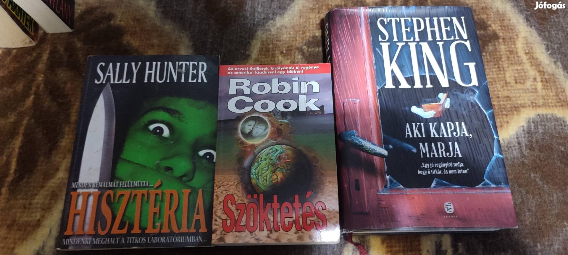 Stephen King , Robin Cook ,Sally Hunter, könyvek 