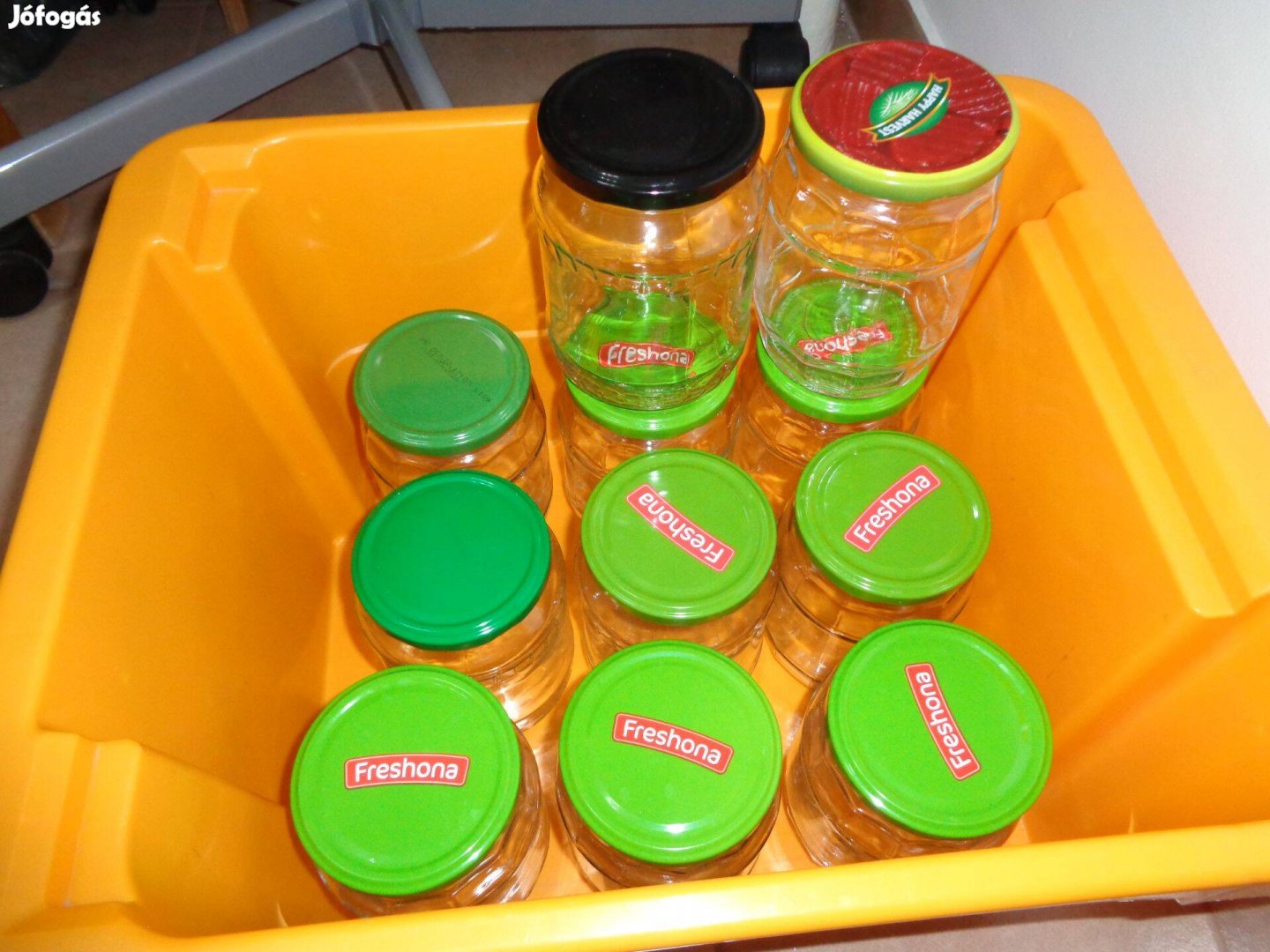 Steril cimke nélküli tetős befőttes üvegek