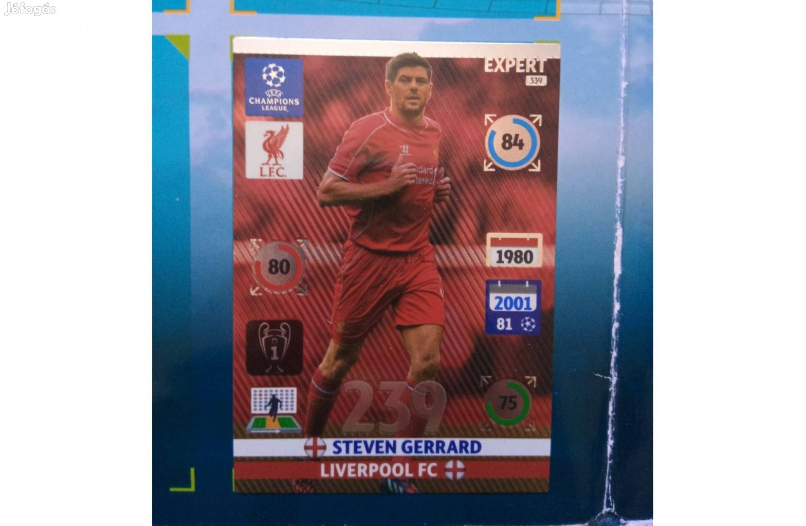 Steven Gerrard Liverpool Champions League focis kártya