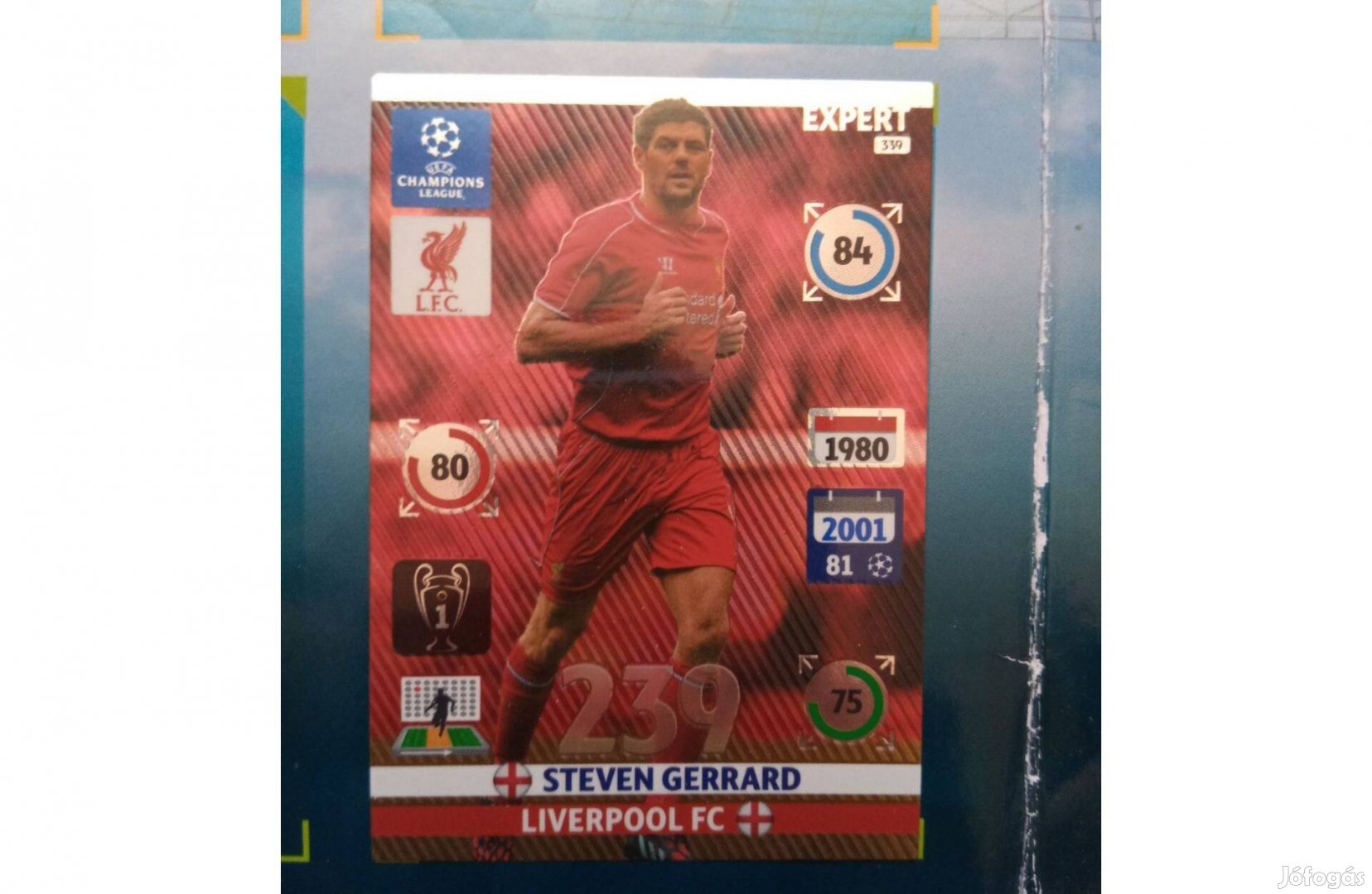 Steven Gerrard (Liverpool) Panini Champions League kártya