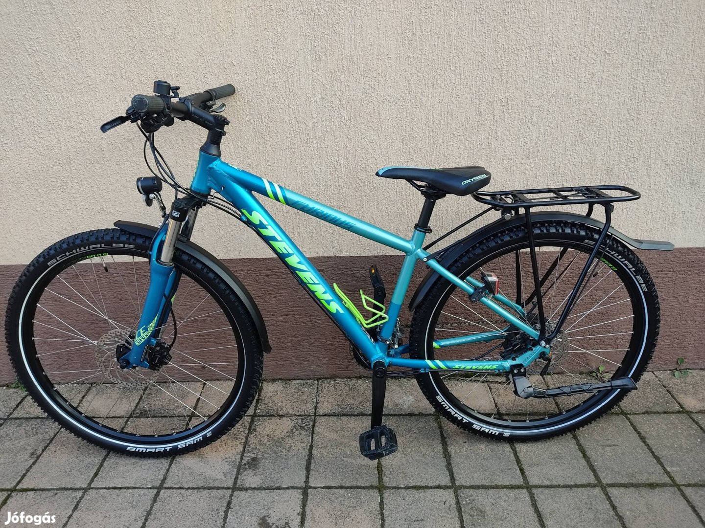 Stevens 27.5 hardtail mtb kerékpár agydinamós világítás..