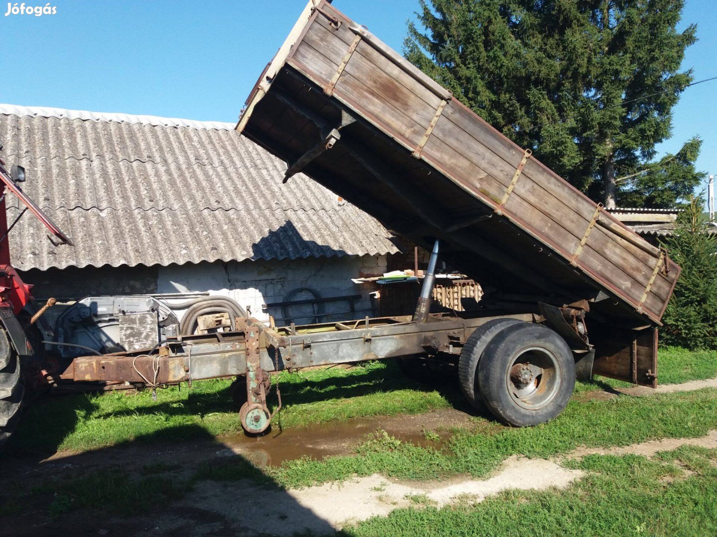 Steyer Teherautóból csinált 1tengelyes potkocsi KB.6tonnás