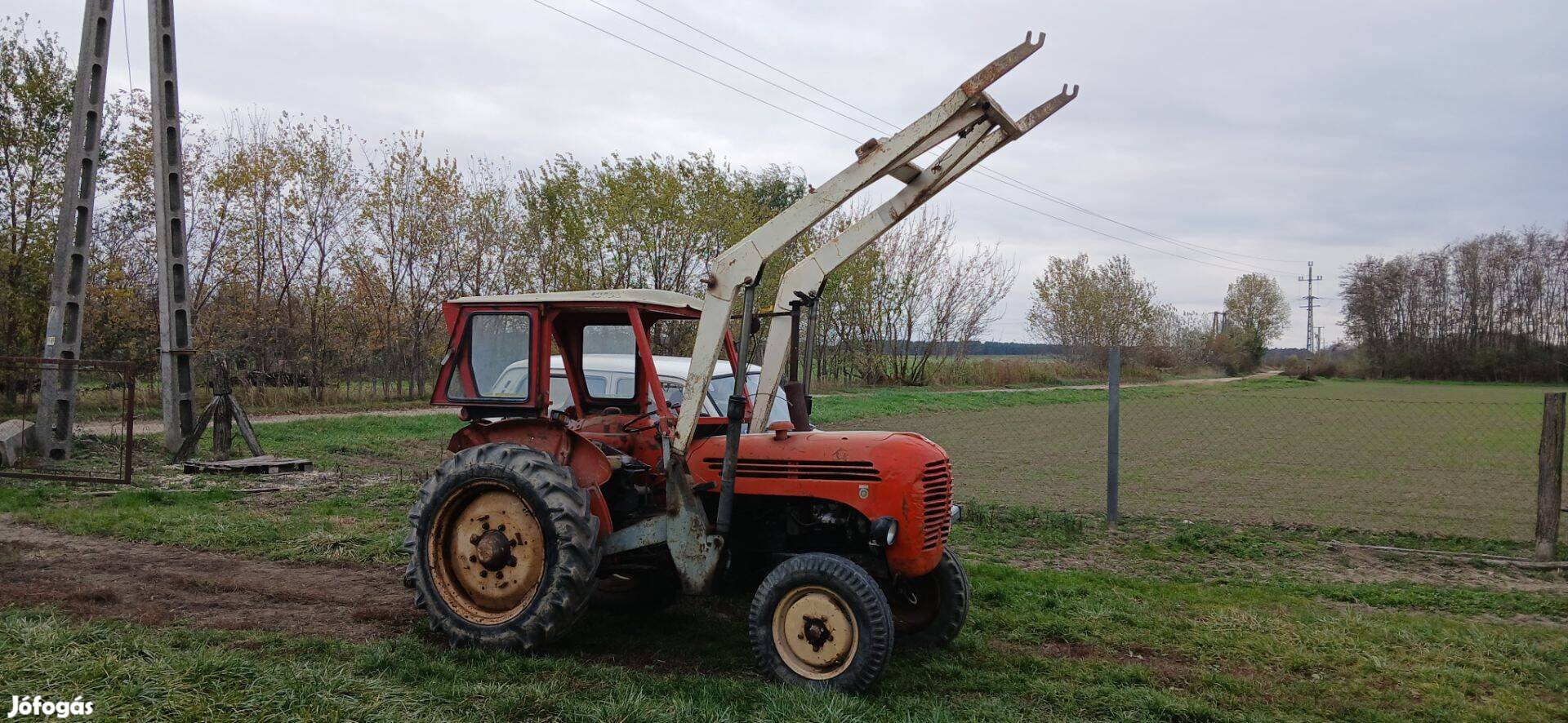 Steyr 190 traktor homlokrakodóval!