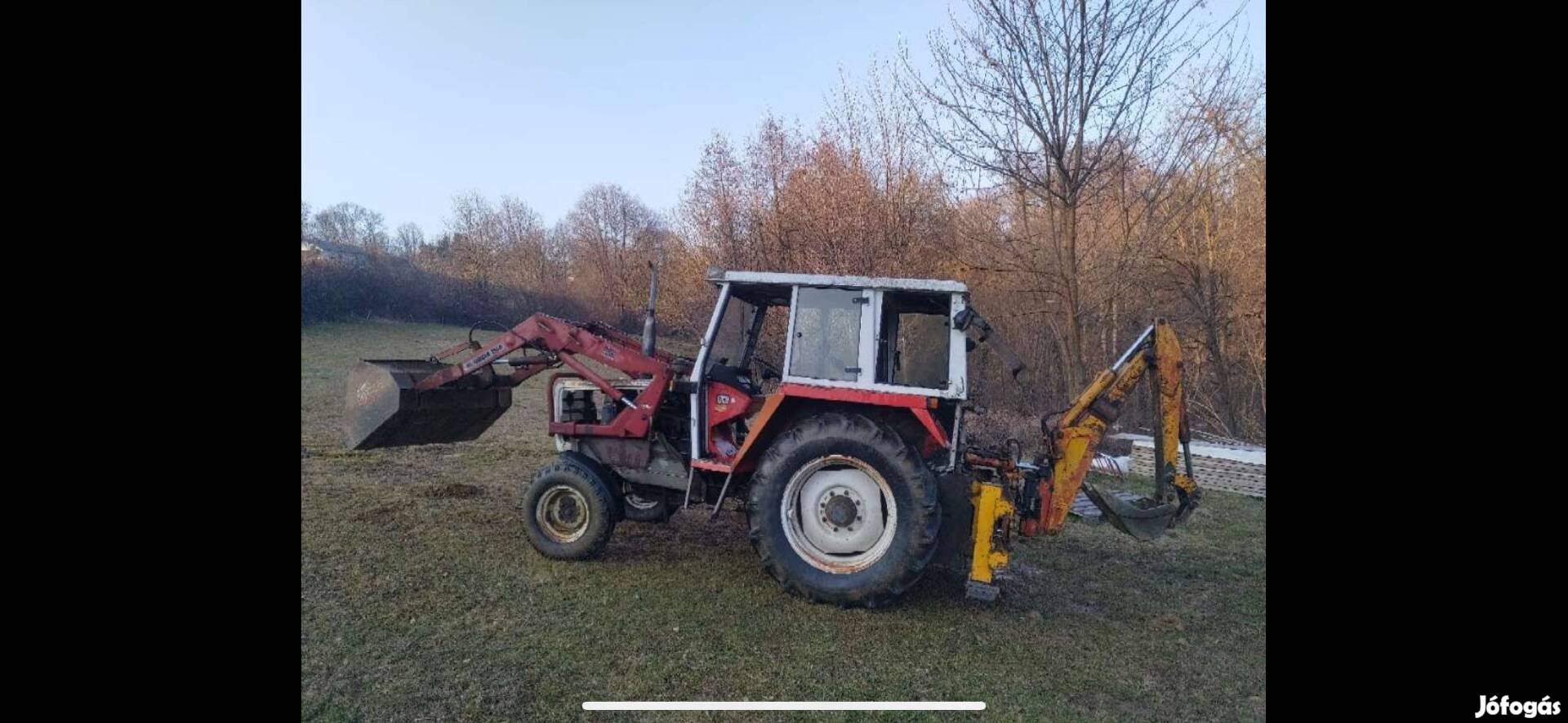 Steyr 8070 homlokrakodó-kotró munkagép