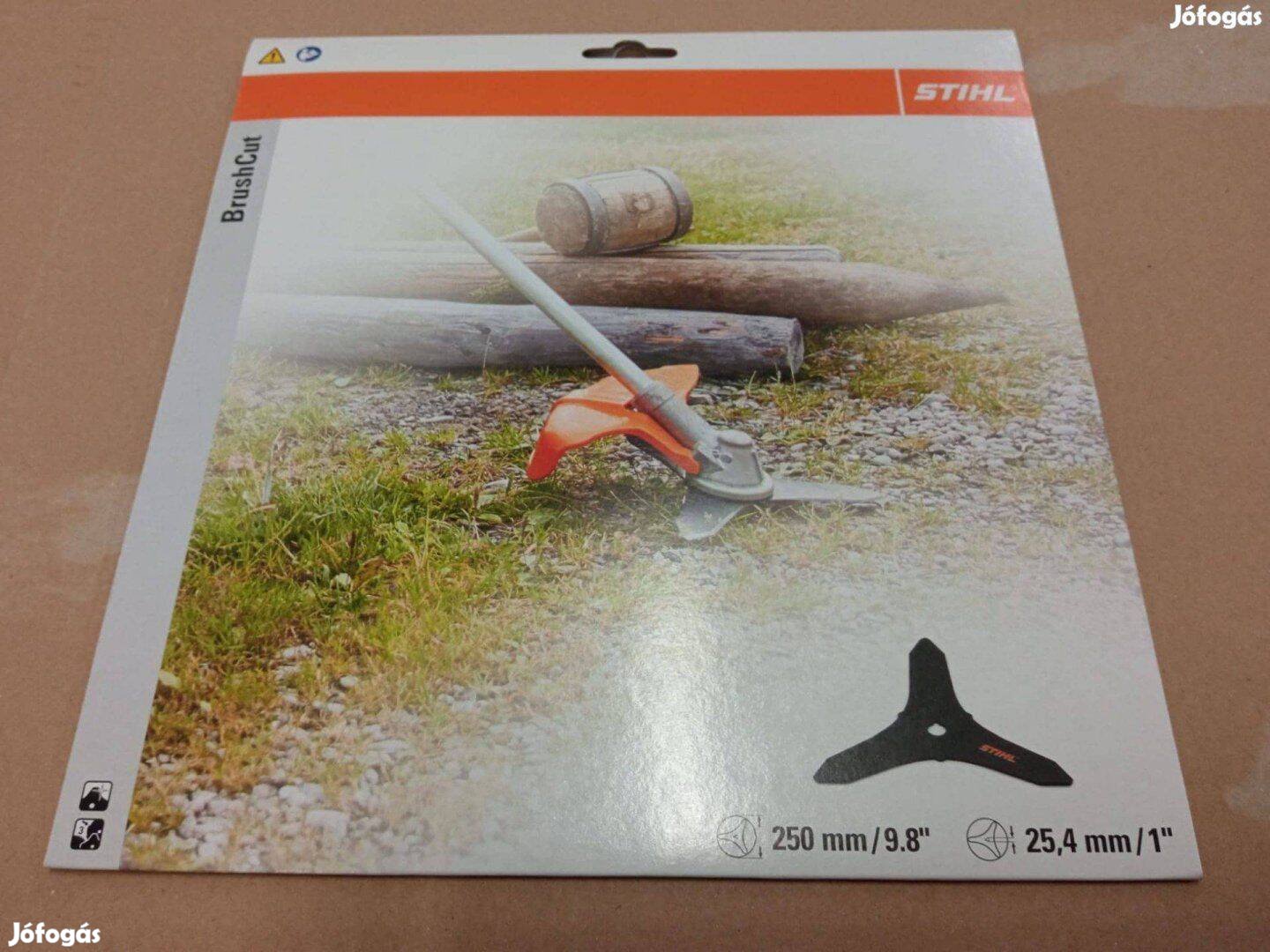 Stihl bozótvágókés, dikics kés, D250 mm + védő új 7000 Ft