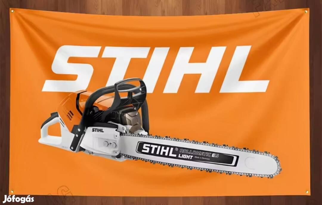 Stihl feliratú zászlók (nem Husqvarna) láncfűrész, fűkasza 