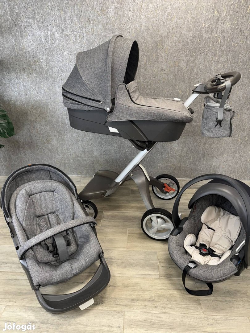 Stokke Xplory 3:1 Black Melange babakocsi