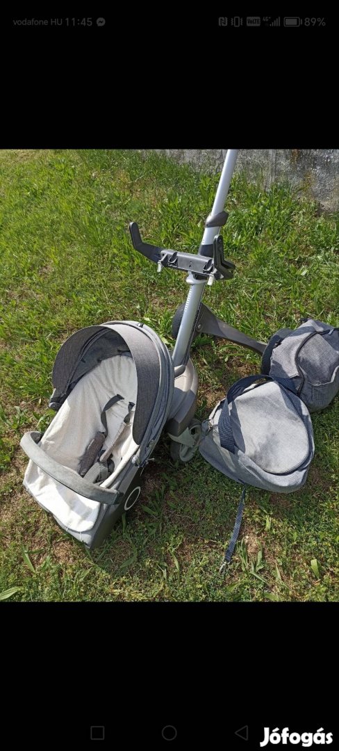 Stokke babakocsi eladó Black melange színben Sürgősen 