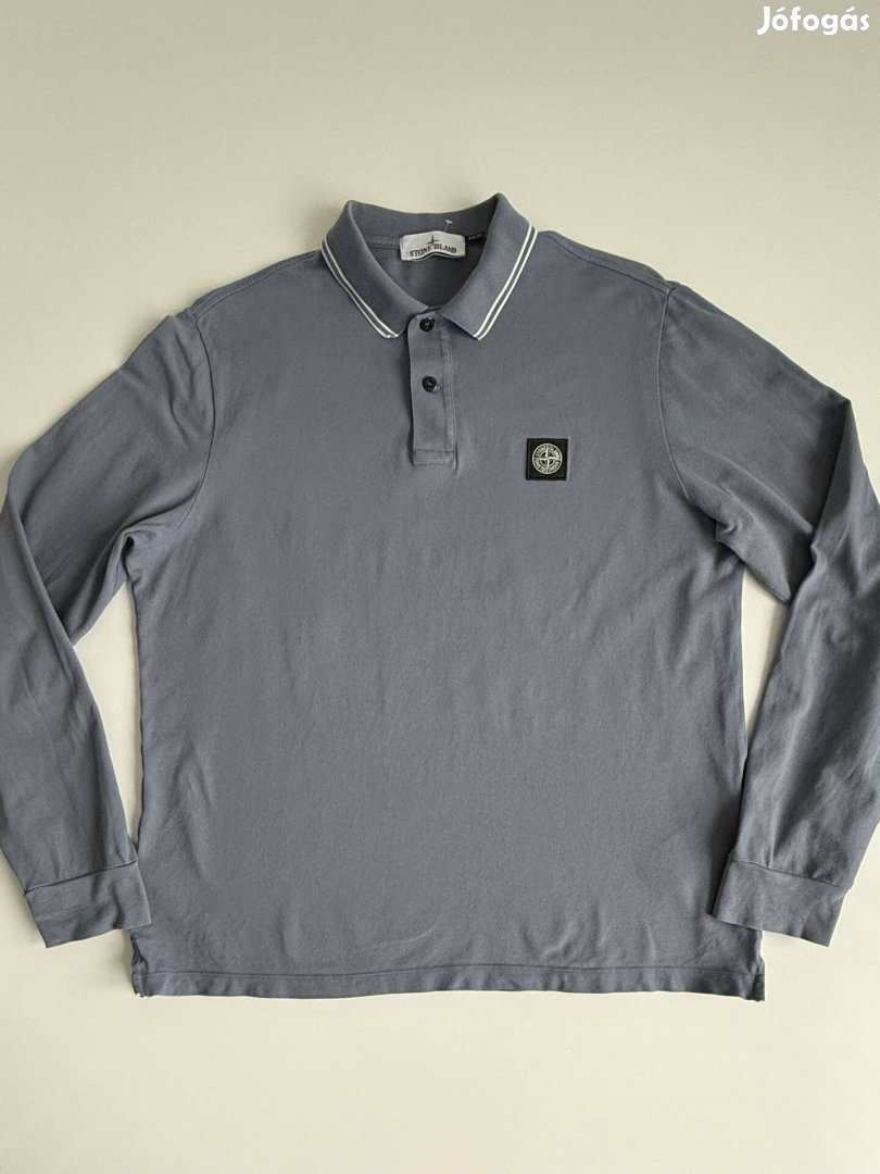 Stone Island XXL~XL grafitszürke long sleeve polo shirt casual
