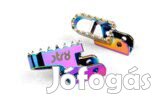 Str8 Sherco 50cc STR8 CNC vezető lábtartó, neochrome (szett)