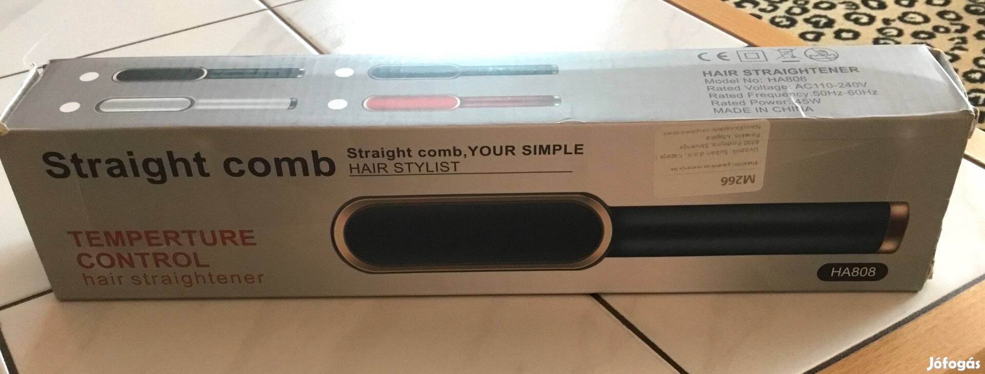 Straight comb hajegyenesítő kefe