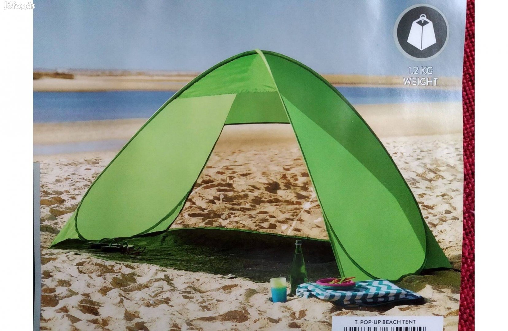 Strandsátor, XXL 210X115 Szellős ,Szúnyoghálos POP UP UV Védett B