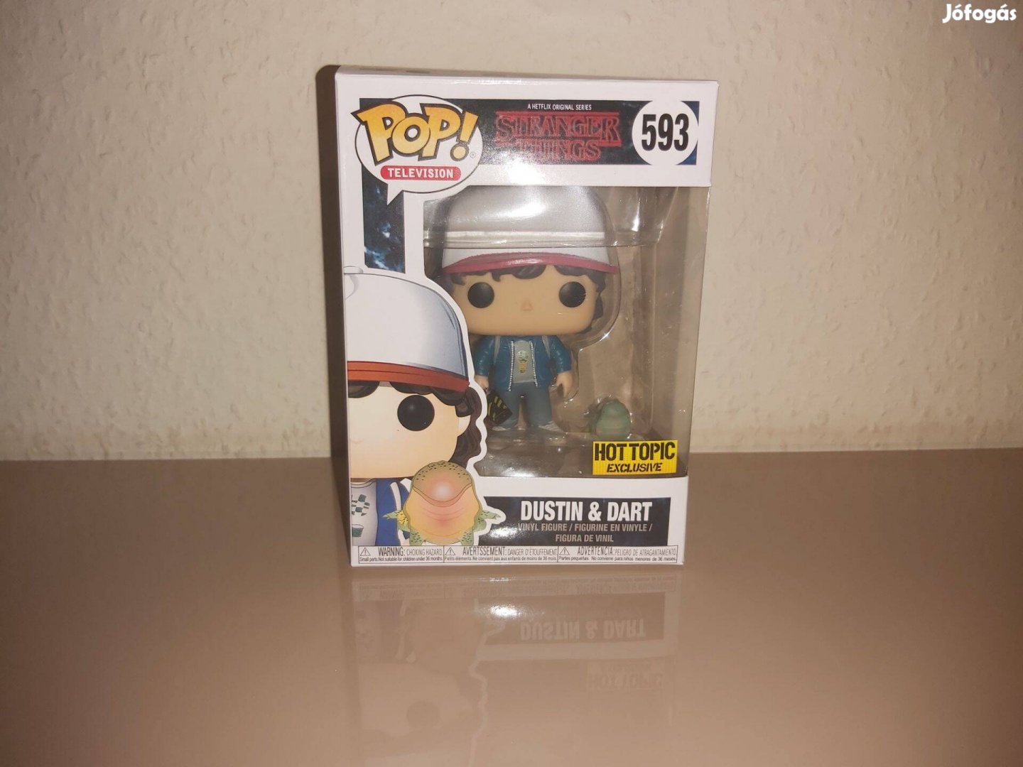 Stranger Things Dustin Funko POP figura dobozzal Új számlával készlete