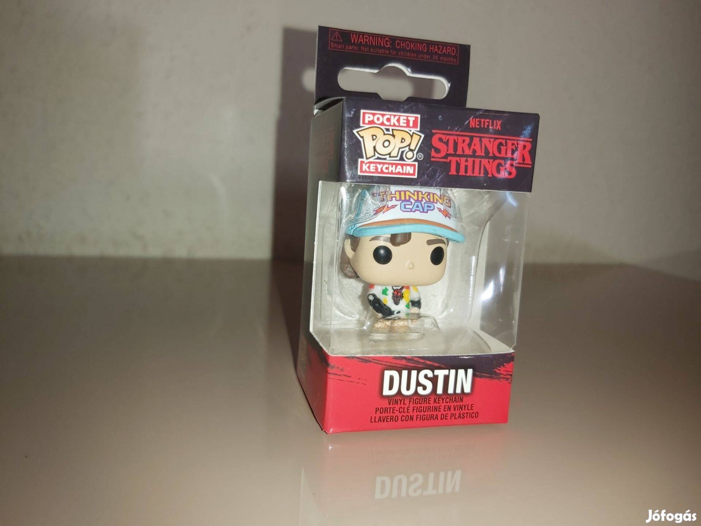 Stranger Things Dustin kulcstartó Funko POP dobozzal Új számlával