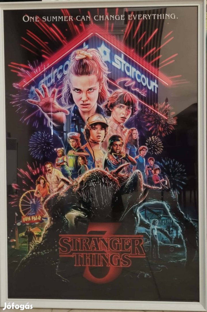 Stranger Things poszter 46x95 cm-es képkeretben