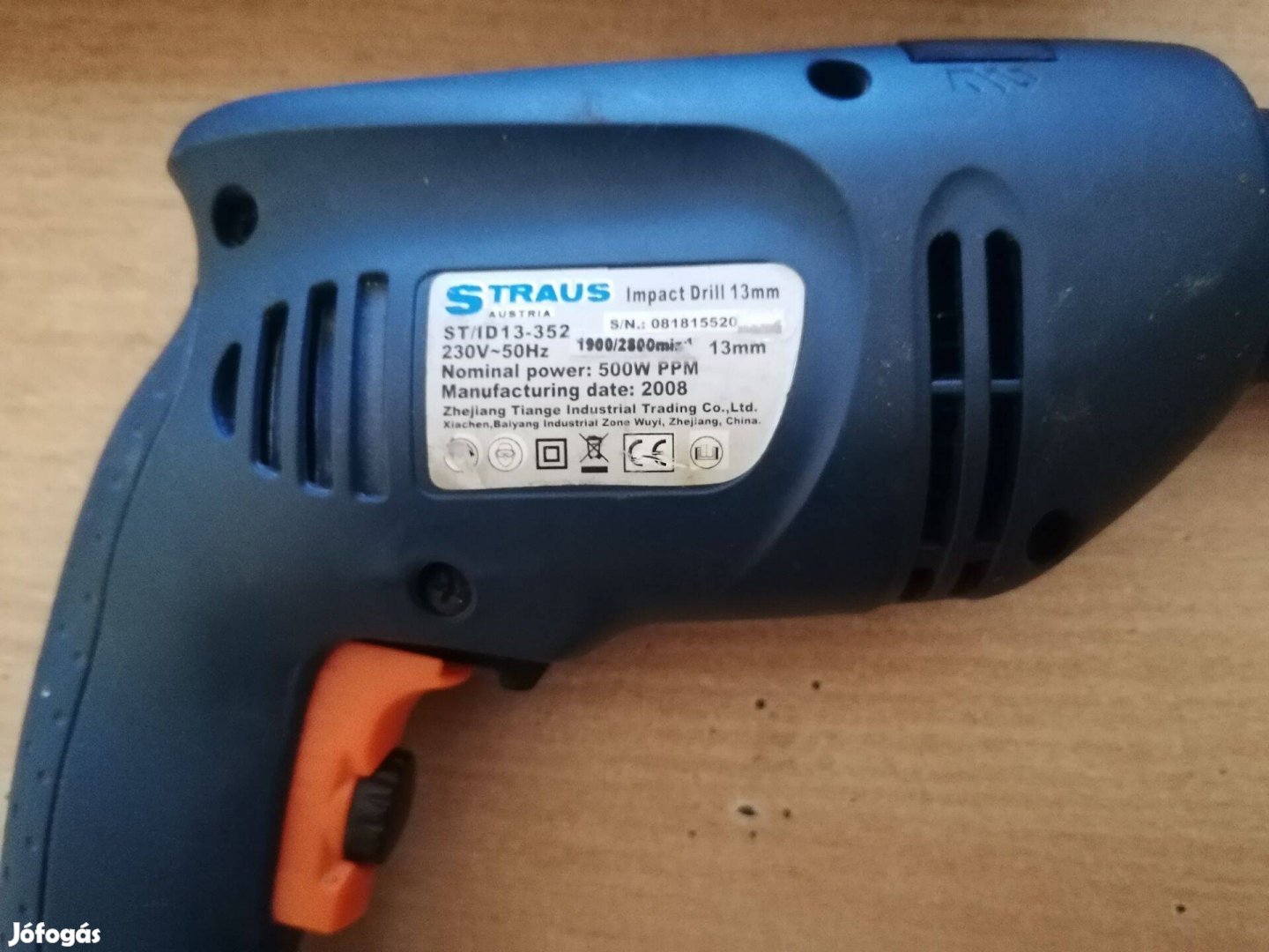 Straus Ütvefúró 500 Watt Fúrás, ütvefúrás 1-13 mm + tokmánykulcs