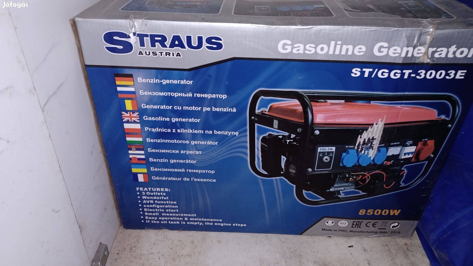 Straus benzinmotoros aggregátor - áramfejlesztő GGT3003 3500W 6,5LE