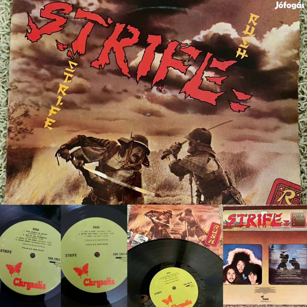 Strife Rush Hard Rock vinyl Uk bakelit lemez