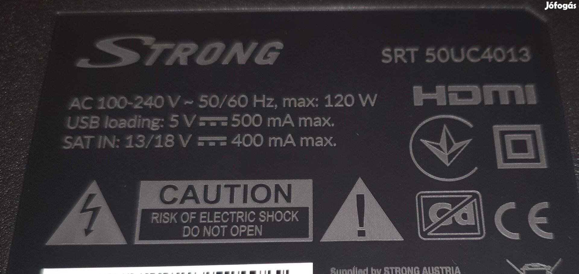 Strong SRT50UC4013 LED tv hibás alkatrésznek csíkos kép