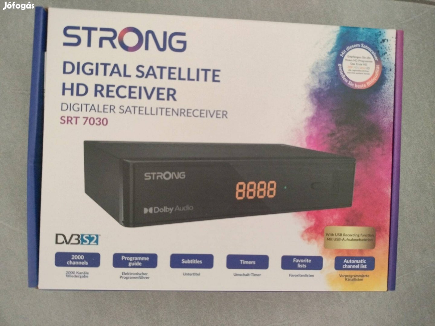 Strong SRT7030 DVB-S2 műholdas beltéri egység új 