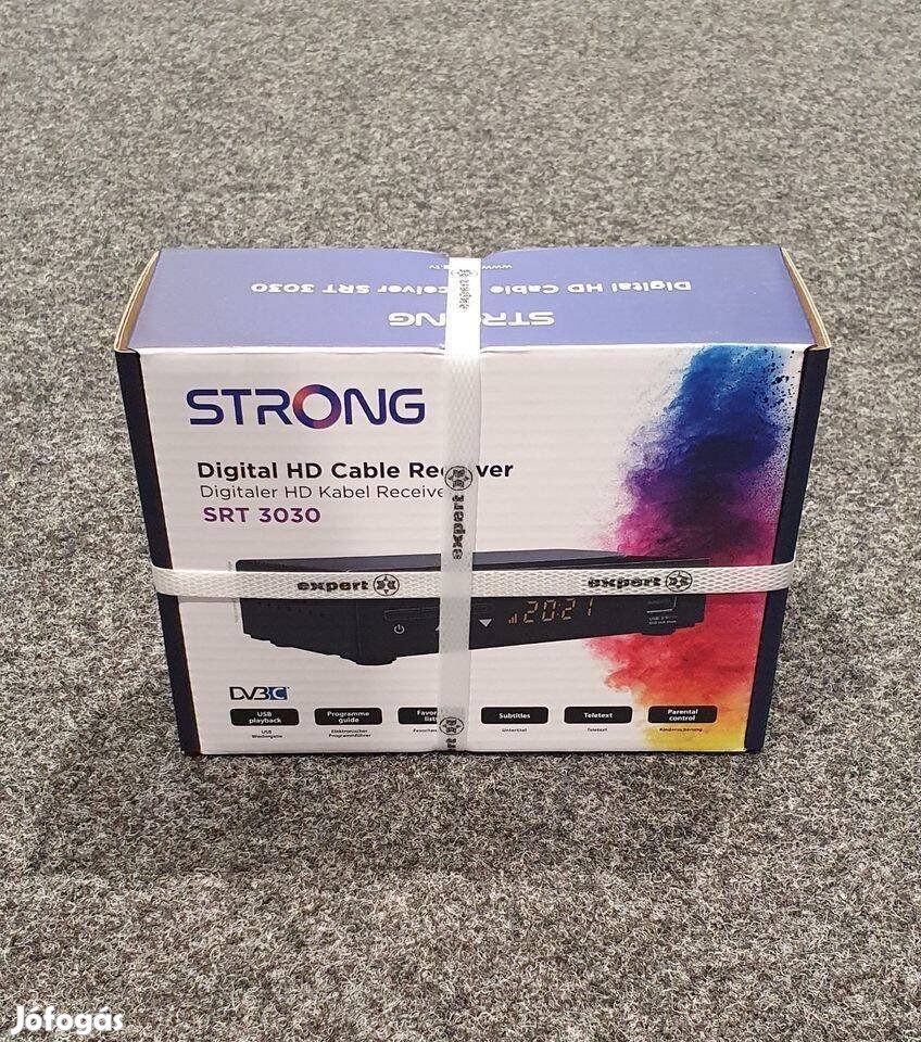 Strong SRT 3030 HD Digitális kábel TV (DVB-C) vevőkészülék, új