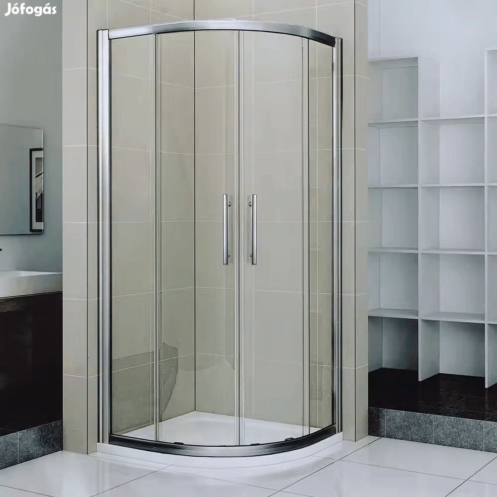 Stuxi Delhi 80x80 cm íves két tolóajtós zuhanykabin