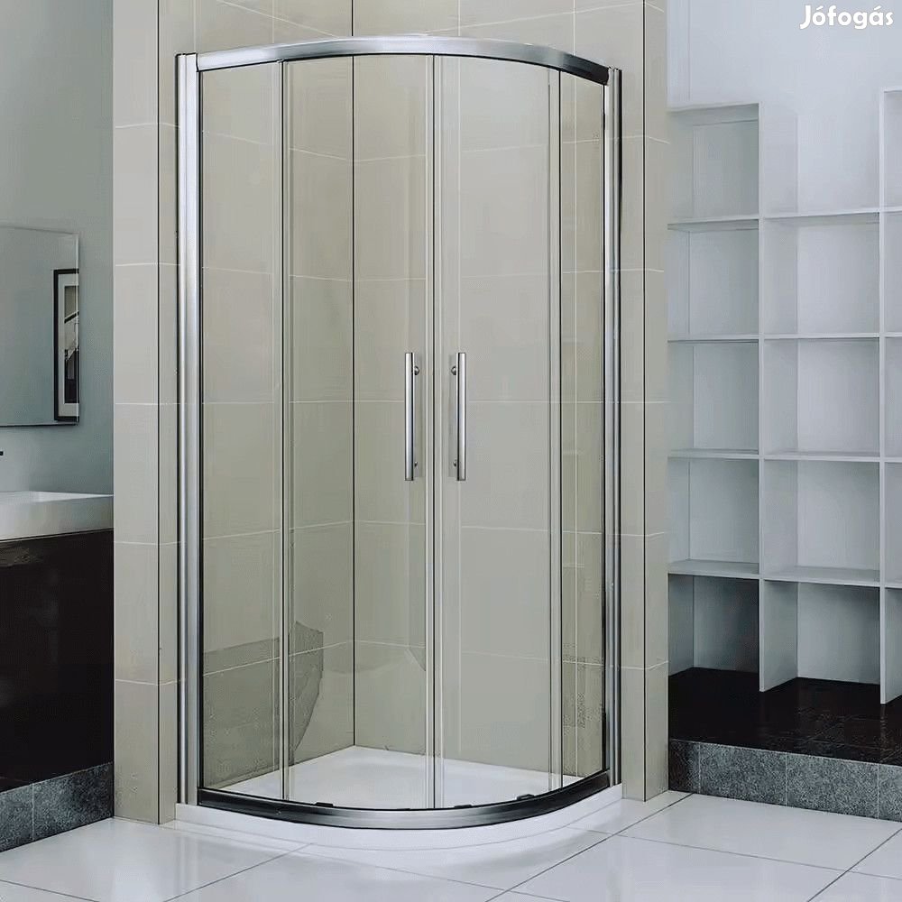 Stuxi Delhi 90x90 cm íves két tolóajtós zuhanykabin