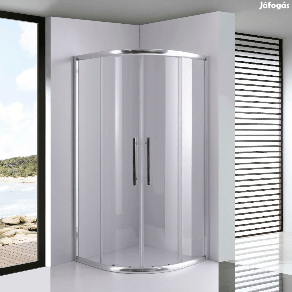 Stuxi Nizza 80x80 cm íves két tolóajtós zuhanykabin 6 mm