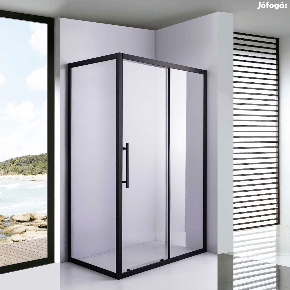 Stuxi Nizza Black 110x100 aszimmetrikus szögletes tolóajtós