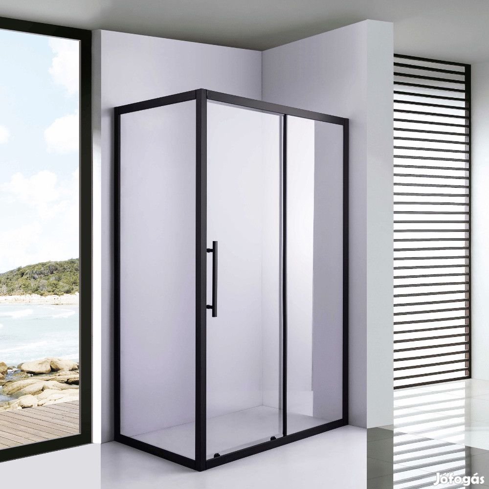 Stuxi Nizza Black 130x90 aszimmetrikus szögletes tolóajtós