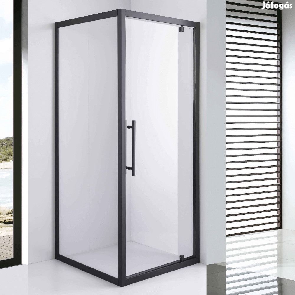 Stuxi Torino Black 90x90 szögletes nyílóajtós zuhanykabin 6