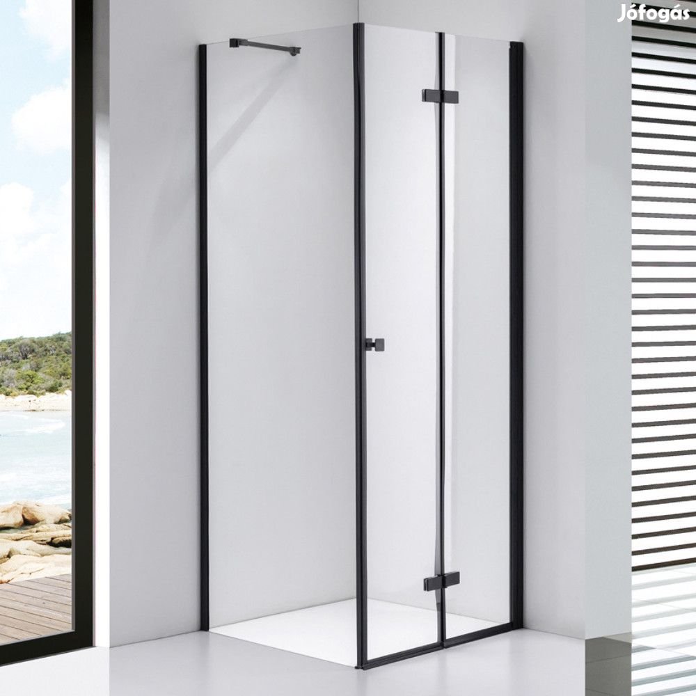 Stuxi Verona Black 120x120 cm szögletes csuklóajtós