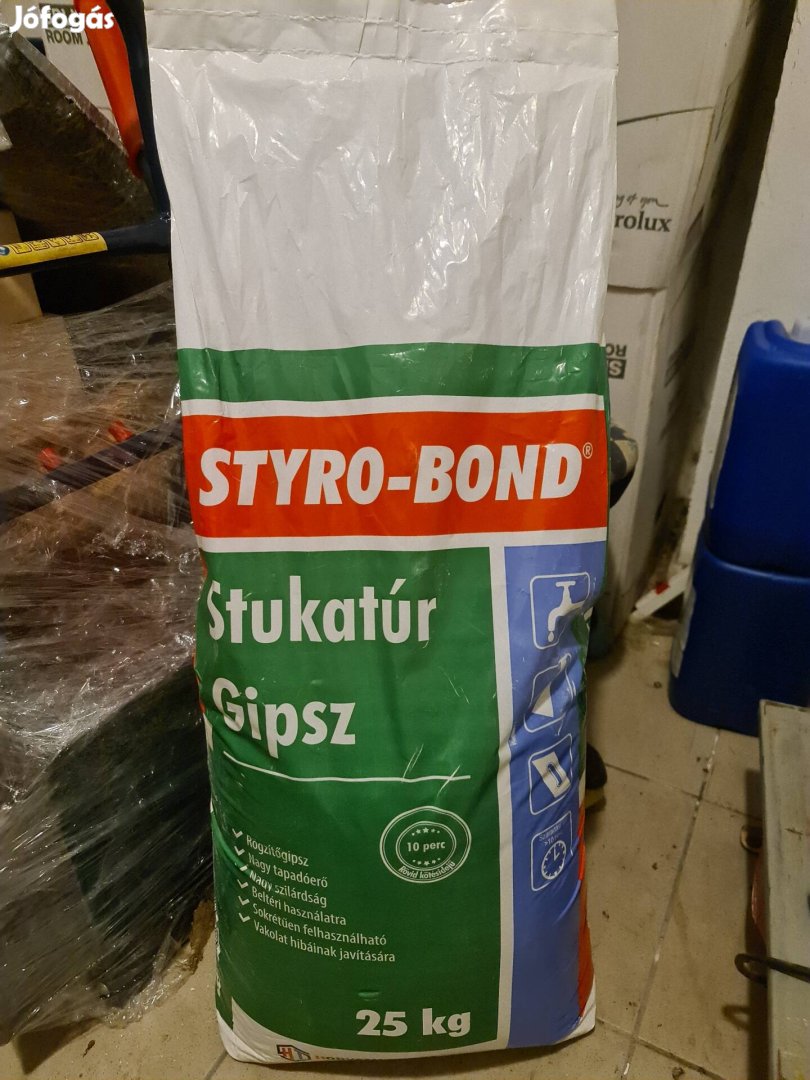 Styro-Bond 25 kg stukatúr gipsz eladó