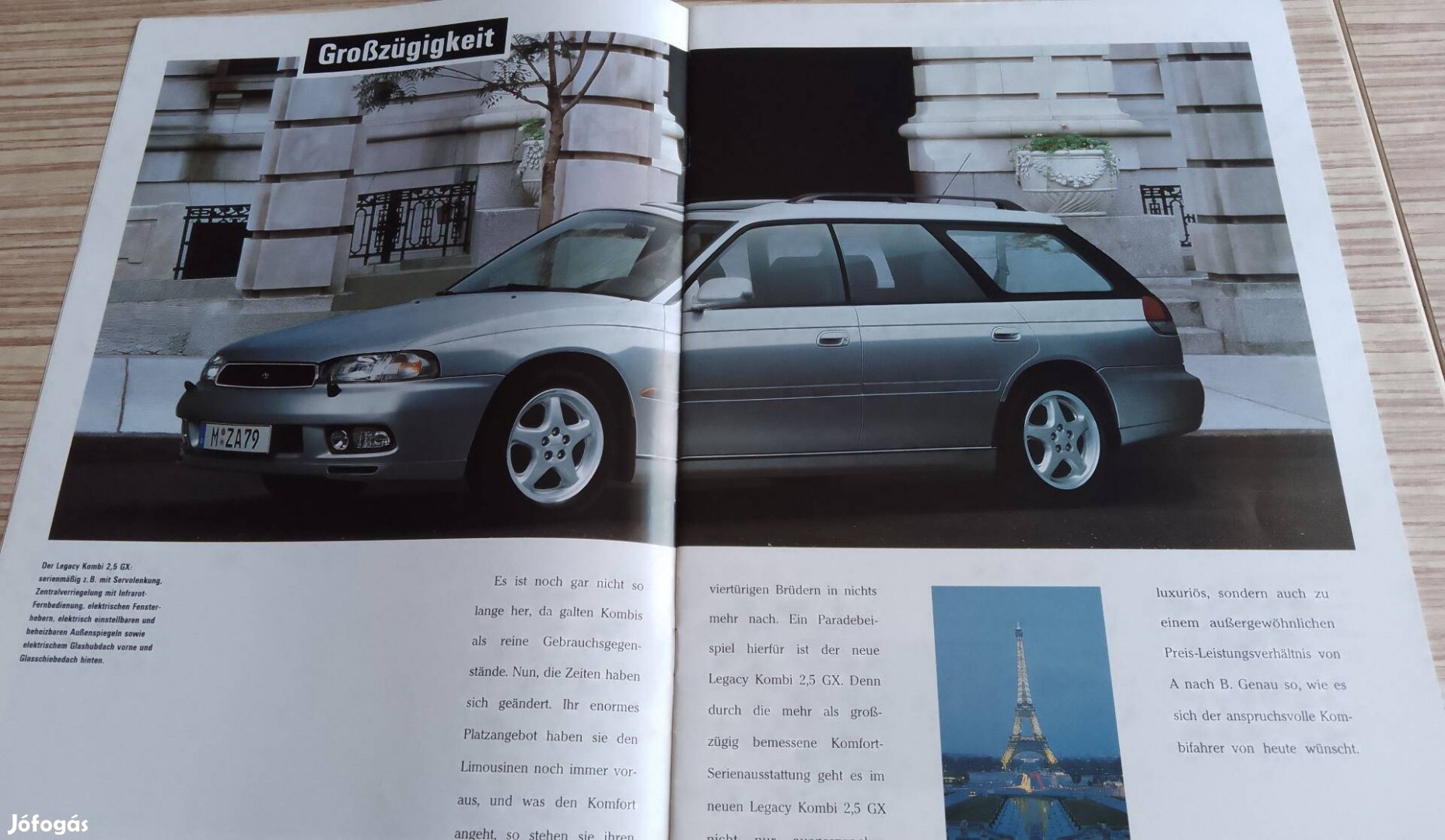 Subaru Legacy Gx (1997) prospektus, katalógus.