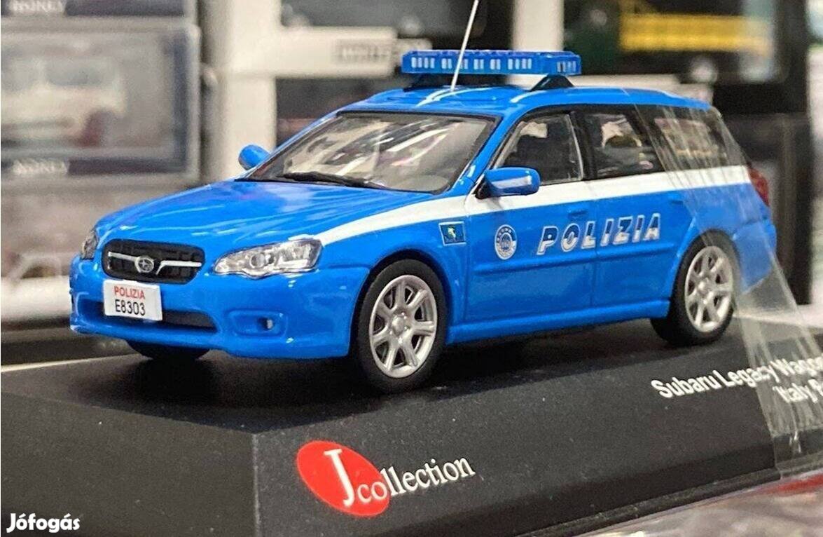 Subaru Legacy Wagon 2003 Italy Police Car 1:43 Kyosho J-Collection