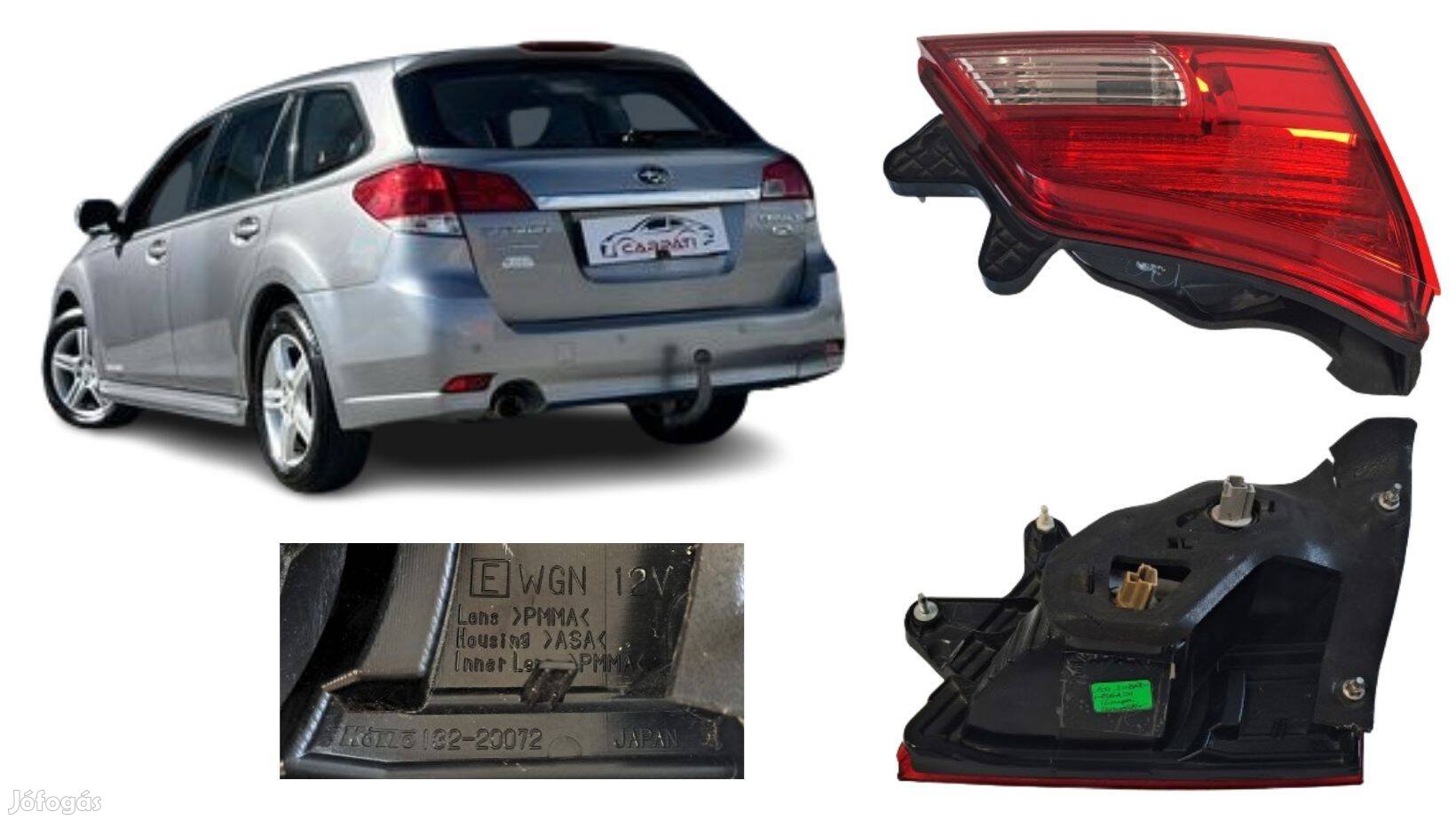 Subaru Legacy kombi Outback bal belső hátsó lámpa cikkszám 13220072