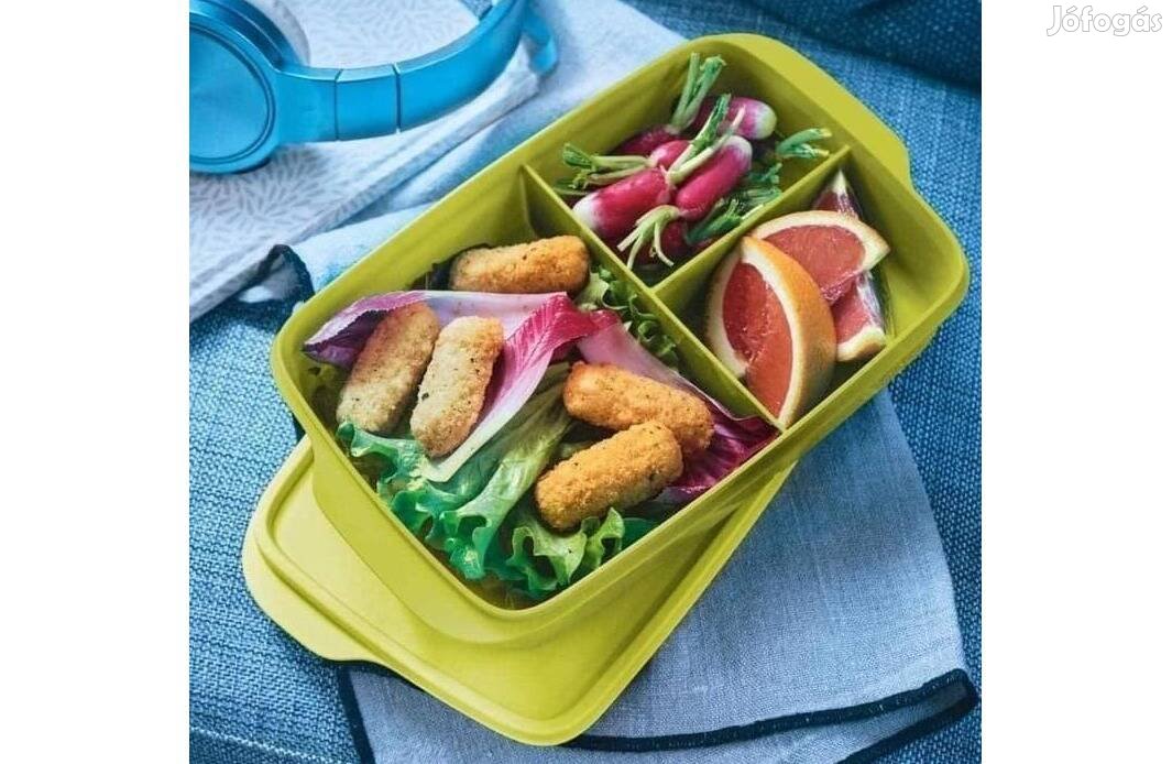 Sulikezdésre! Tupperware lime osztott ebédbox Új, akciós