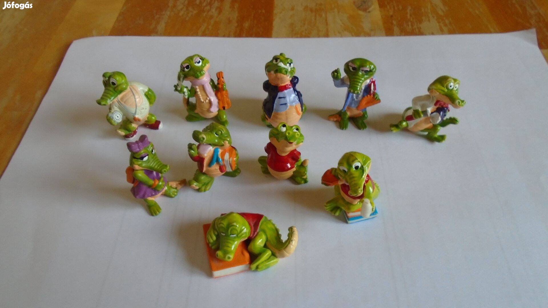 Sulis Krokodil - 10 db kinder kézzel festett sor kompletten