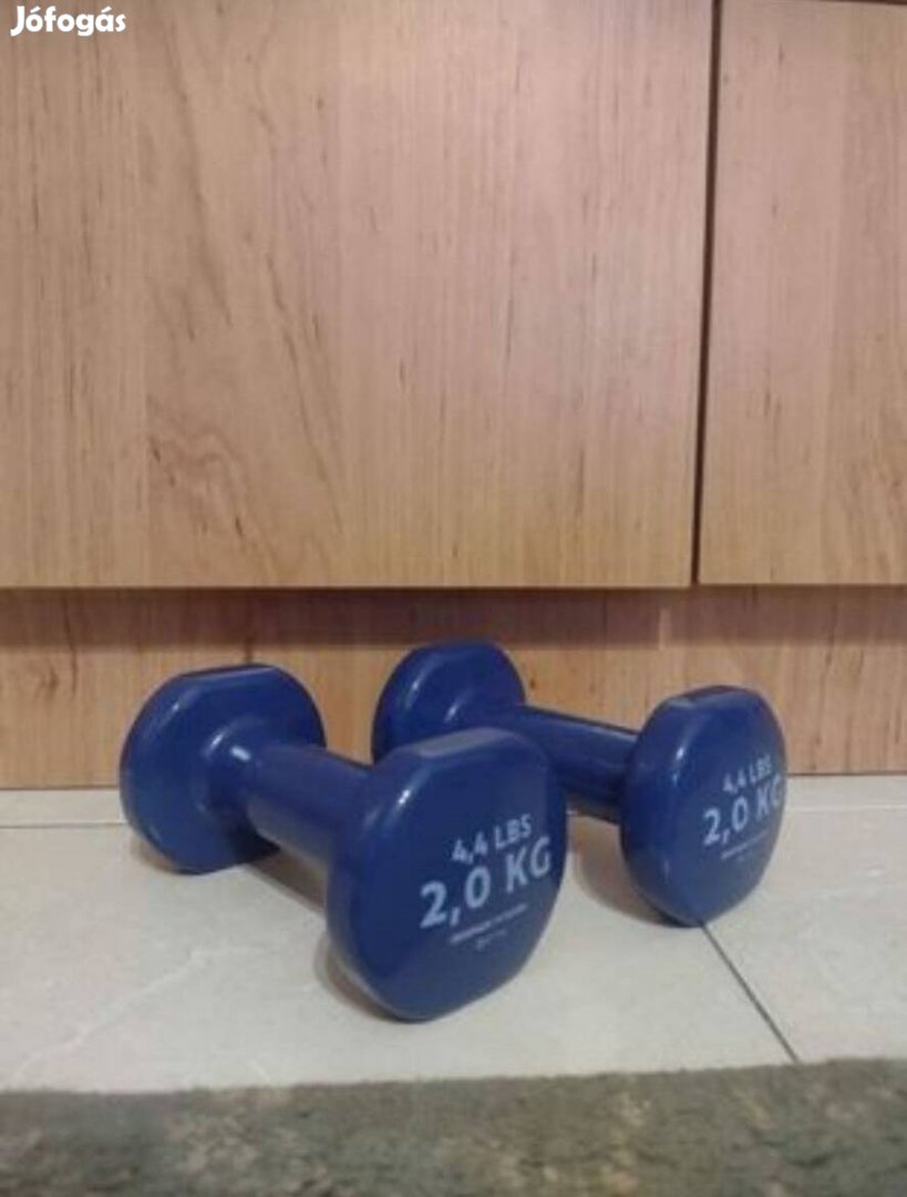 Súlyzópár 2*2 kg kék Decathlon új 