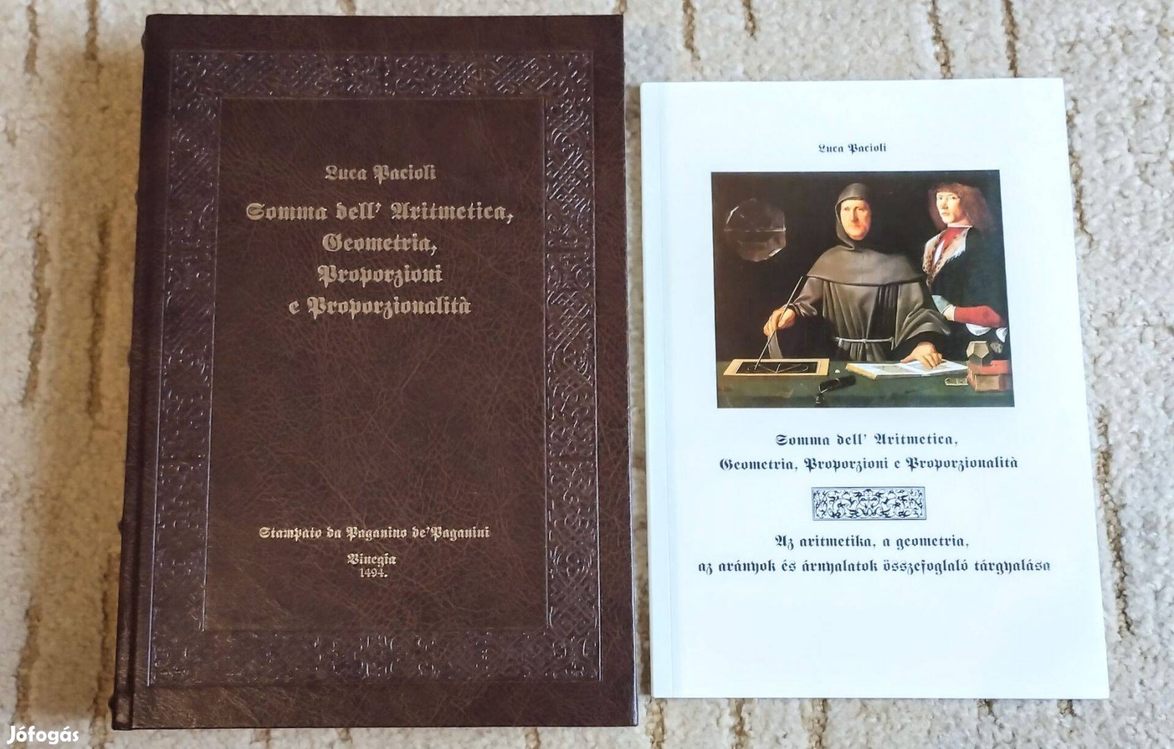 Summa de arithmetica - Luca Pacioli ősnyomtatvány hasonmás