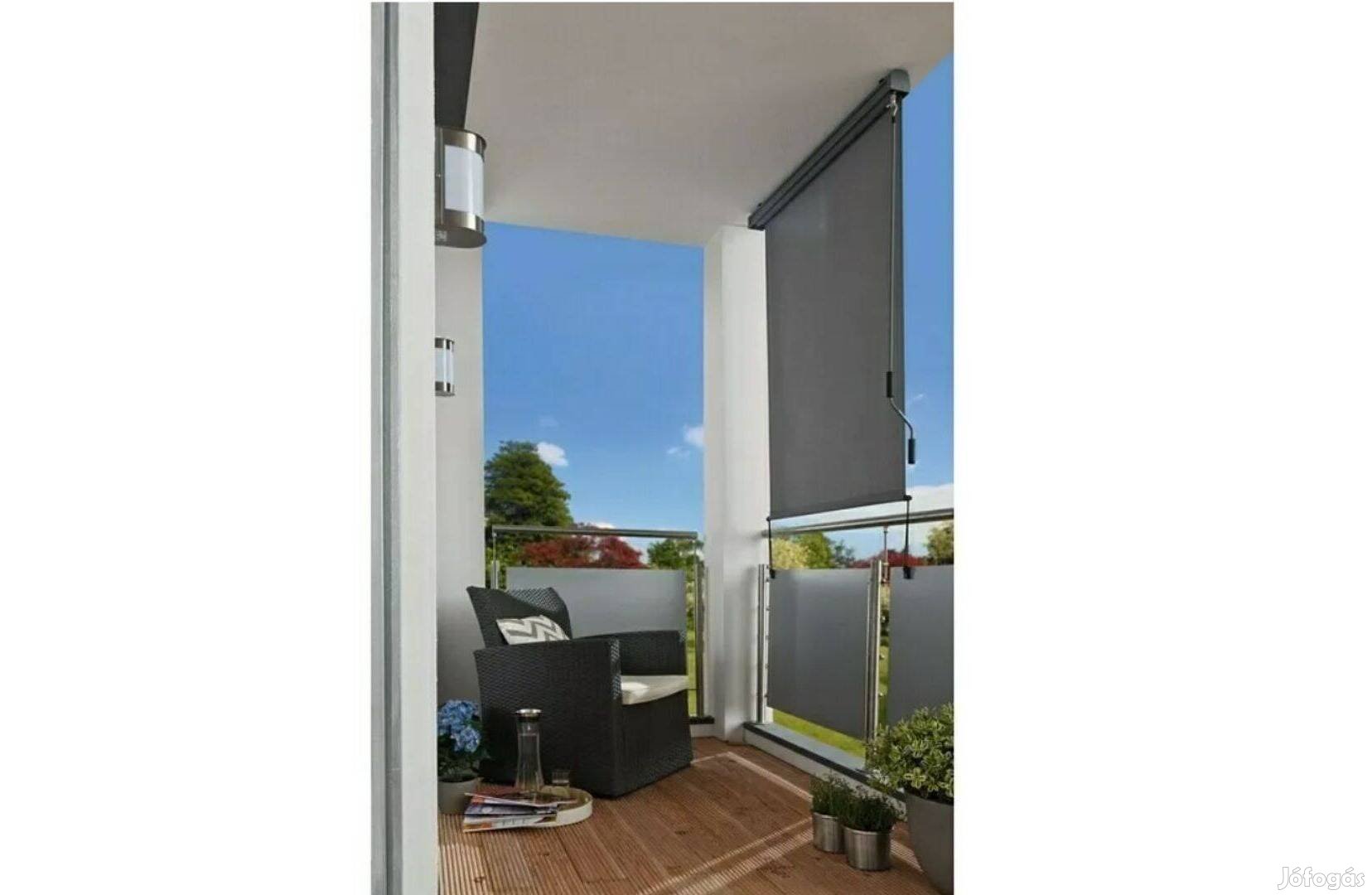 Sunfun - balkon-belátásvédő napellenző, szürke vagy narancs 1,4 X 2,5M