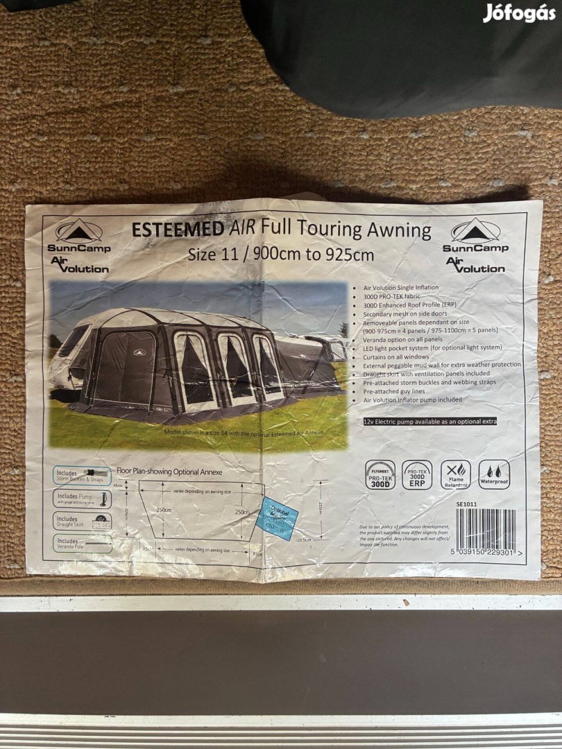 Sunncamp Air volution Felfújható vázas elősátor