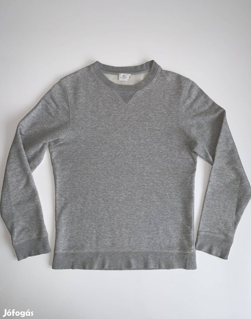 Sunspel England szürke basic crewneck pulcsi