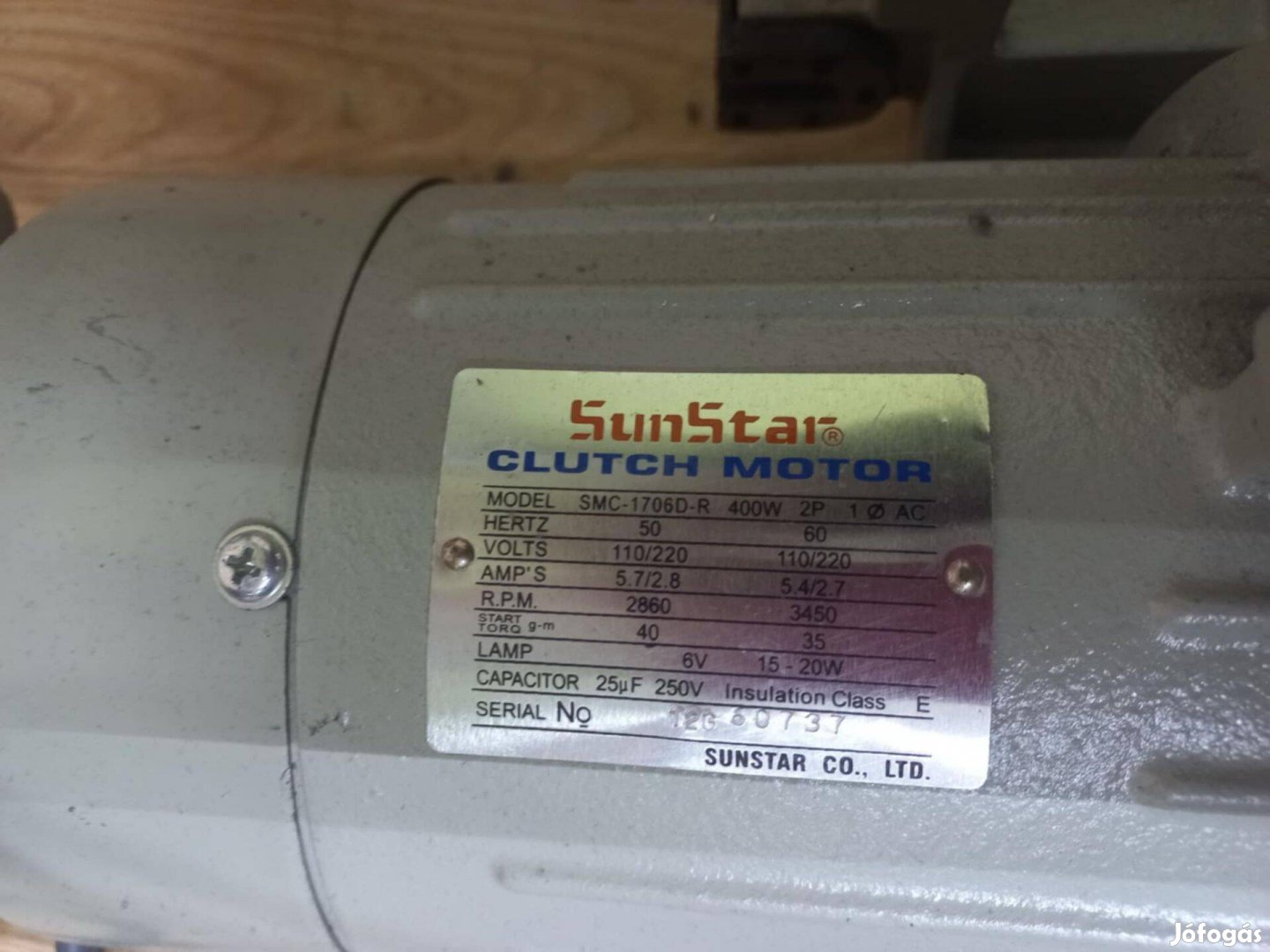 Sunstar varrógép motor 400w