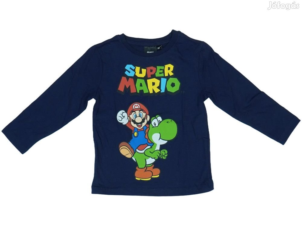 Super Mario Új (címkés) Fiú Hosszú ujjú felső (Méret: 104)