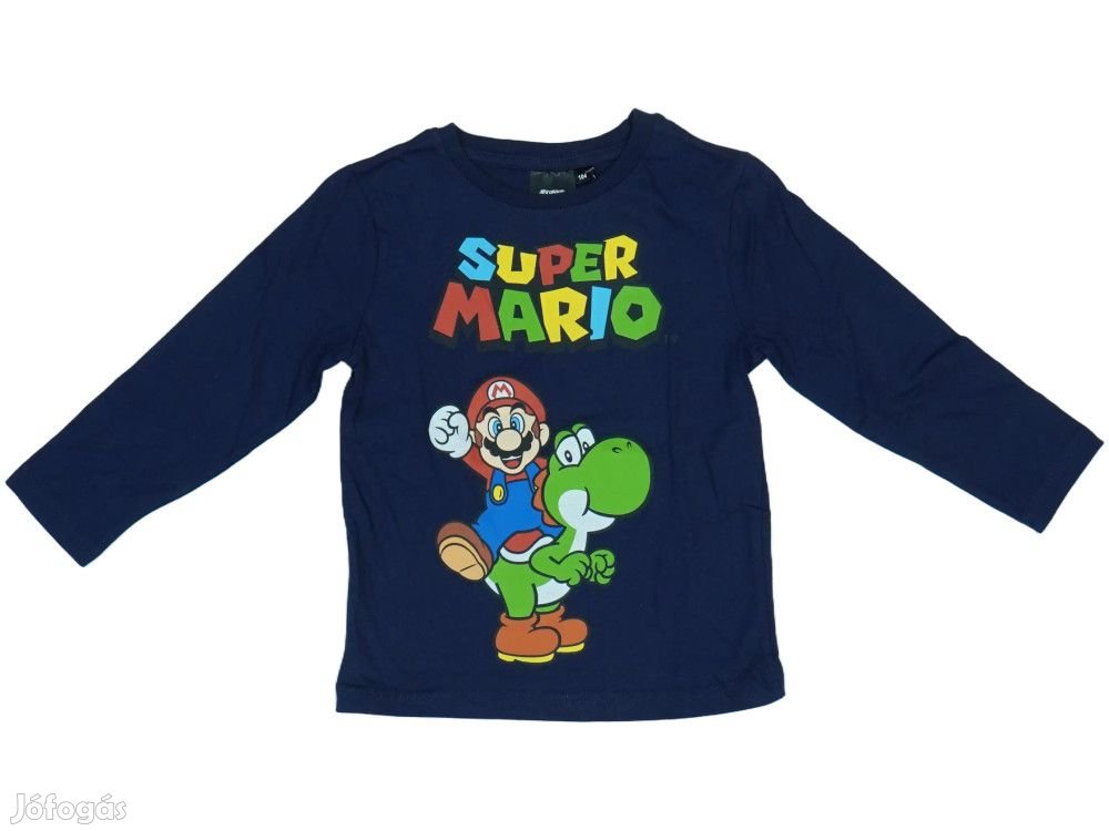 Super Mario Új (címkés) Fiú Hosszú ujjú felső (Méret: 104)