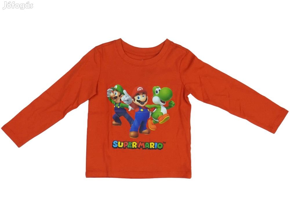 Super Mario Új (címkés) Fiú Hosszú ujjú felső (Méret: 98)