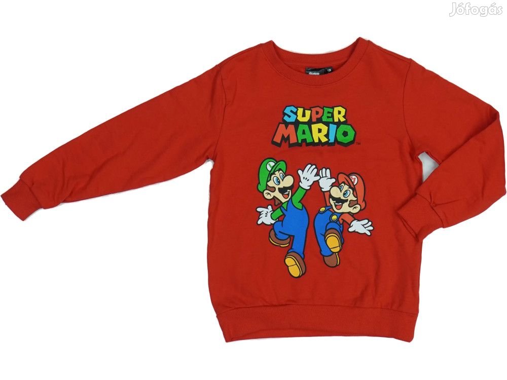 Super Mario Új (címkés) Fiú Pulóver (Méret: 128)