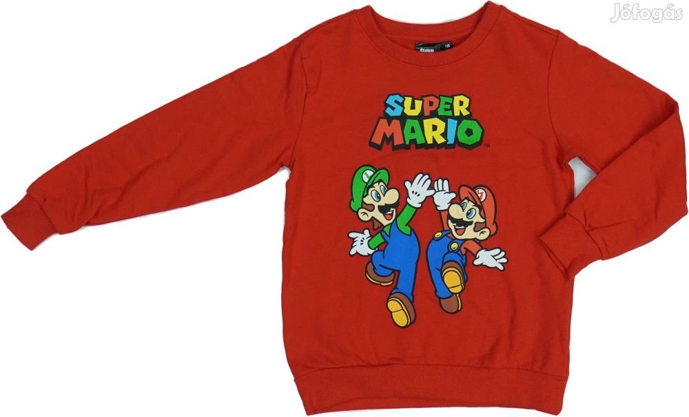 Super Mario Új (címkés) Fiú Pulóver (Méret: 128)