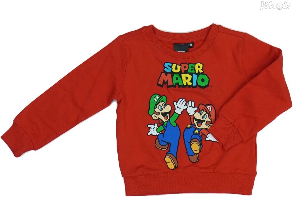 Super Mario Új (címkés) Fiú Pulóver (Méret: 98)